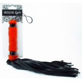Нежная плеть с красным мехом BDSM Light - 43 см. - БДСМ Арсенал - купить с доставкой в Новочебоксарске