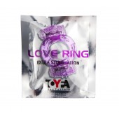 Фиолетовое виброкольцо с двумя вибропульками - Toyfa Basic - в Новочебоксарске купить с доставкой