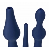 Набор из 3 универсальных насадок для анального душа Universal 3 Piece Silicone Enema Attachment Set - XR Brands - купить с доставкой в Новочебоксарске