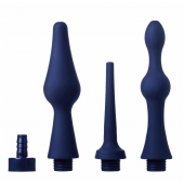 Набор из 3 универсальных насадок для анального душа Universal 3 Piece Silicone Enema Attachment Set - XR Brands - купить с доставкой в Новочебоксарске