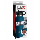 Смуглый мастурбатор-вагина в синей колбе F*ck Flask - Pipedream - в Новочебоксарске купить с доставкой
