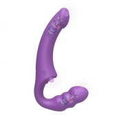 Фиолетовый безремневой страпон Straples Strap-On Dildo - Erokay - купить с доставкой в Новочебоксарске