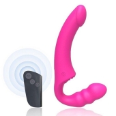 Розовый безремневой страпон Straples Strap-On Dildo - Erokay - купить с доставкой в Новочебоксарске
