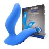 Синий вибромассажер простаты 3,5’’ Curve P-spot Massager - 12 см. - Erokay - в Новочебоксарске купить с доставкой