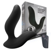 Черный вибромассажер простаты 3,5’’ Remote Control Curve P-spot Massager - 12 см. - Erokay - в Новочебоксарске купить с доставкой