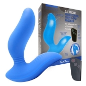 Синий вибромассажер простаты 3,5’’ Remote Control Curve P-spot Massager - 12 см. - Erokay - в Новочебоксарске купить с доставкой
