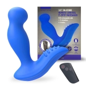 Синий вибромассажер простаты 3,5’’ Remote Control P-spot Massager - 12,5 см. - Erokay - в Новочебоксарске купить с доставкой