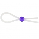 Прозрачное лассо с фиолетовой бусиной SILICONE COCK RING WITH BEAD LAVENDER - NMC - в Новочебоксарске купить с доставкой