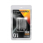 Прозрачная насадка с шипами STAY HARD COCK SLEEVE 01 CLEAR - Blush Novelties - в Новочебоксарске купить с доставкой