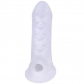 Тонкая насадка-удлинитель с подхватом мошонки Jacked Up - Doc Johnson - в Новочебоксарске купить с доставкой