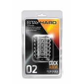 Прозрачная насадка на пенис с шишечками STAY HARD COCK SLEEVE 02 CLEAR - Blush Novelties - в Новочебоксарске купить с доставкой