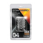 Прозрачная насадка с бороздками STAY HARD COCK SLEEVE 04 CLEAR - Blush Novelties - в Новочебоксарске купить с доставкой
