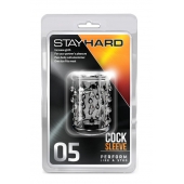 Прозрачная насадка с капельками STAY HARD COCK SLEEVE 05 CLEAR - Blush Novelties - в Новочебоксарске купить с доставкой