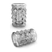 Прозрачная насадка с капельками STAY HARD COCK SLEEVE 05 CLEAR - Blush Novelties - в Новочебоксарске купить с доставкой