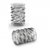 Прозрачная насадка с объёмными чёрточками STAY HARD COCK SLEEVE 06 CLEAR - Blush Novelties - в Новочебоксарске купить с доставкой