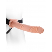 Фаллопротез телесного цвета Hollow Strap-On - 29 см. - Pipedream - купить с доставкой в Новочебоксарске