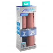 Телесная вибронасадка на член 3  Vibrating Mega X-tension with Remote - 22,9 см. - Pipedream - в Новочебоксарске купить с доставкой