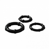 Набор из 3 черных эрекционных колец Babooom Ring Set - Adrien Lastic - в Новочебоксарске купить с доставкой