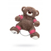 Бондажный набор: бурый мишка с розовыми оковами и наручниками - Pecado - купить с доставкой в Новочебоксарске