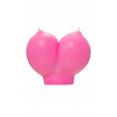 Розовая свеча «Сиськи» - 150 гр. - Pecado - купить с доставкой в Новочебоксарске