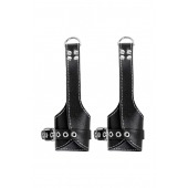 Черные подвесы с белой строчкой - Pecado - купить с доставкой в Новочебоксарске