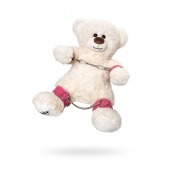 Бондажный набор: белый мишка с розовыми оковами и наручниками - Pecado - купить с доставкой в Новочебоксарске