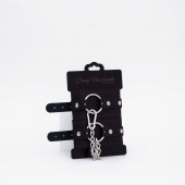 Черно-красные кожаные оковы - Crazy Handmade - купить с доставкой в Новочебоксарске