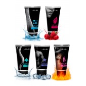 Набор из 5 лубрикантов JUJU (увлажняющий, Hot+, Long, Anal, малина) - JuJu - купить с доставкой в Новочебоксарске