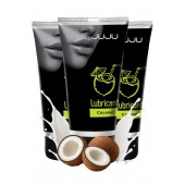 Набор из 3 съедобных лубрикантов JUJU со вкусом кокоса - JuJu - купить с доставкой в Новочебоксарске