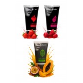 Набор из 3 съедобных лубрикантов JUJU (клубника, малина, тропические фрукты) - JuJu - купить с доставкой в Новочебоксарске