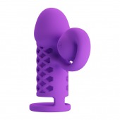 Фиолетовая вибронасадка с клиторальным отростком Harden - Baile - в Новочебоксарске купить с доставкой