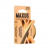Точечные презервативы MAXUS 2000 Amazing Dots с железным кейсом - 3 шт. - Maxus - купить с доставкой в Новочебоксарске