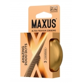 Точечные презервативы MAXUS 2000 Amazing Dots с железным кейсом - 3 шт. - Maxus - купить с доставкой в Новочебоксарске