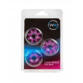 Набор из 3 лиловых эрекционных колец различной формы - Erowoman-Eroman - в Новочебоксарске купить с доставкой