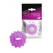 Лиловое эрекционное кольцо с 2 рядами стимулирующих шариков - Erowoman-Eroman - в Новочебоксарске купить с доставкой