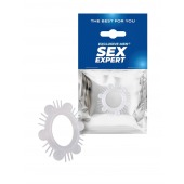 Эластичное эрекционное кольцо с шипиками и шариками - Sex Expert - в Новочебоксарске купить с доставкой