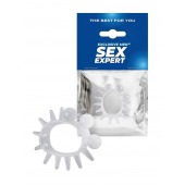 Эластичное эрекционное кольцо с шариками и лучами - Sex Expert - в Новочебоксарске купить с доставкой