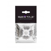 Эластичное эрекционное кольцо с черными «ресничками» - Sextaz - в Новочебоксарске купить с доставкой