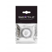 Эластичное эрекционное кольцо с длинными черными «ресничками» - Sextaz - в Новочебоксарске купить с доставкой