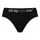 Черные трусики для насадок Heroine Lingerie Harness - size XL - Strap-on-me - купить с доставкой в Новочебоксарске
