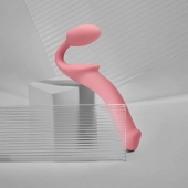 Розовый безремневой страпон Strap-on-me Semi-Realistic Bendable Strap-On size XL - Strap-on-me - купить с доставкой в Новочебоксарске