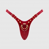 Красный пояс для фиксации насадок Strap-On-Me Leatherette Harness Fabulous - Strap-on-me - купить с доставкой в Новочебоксарске