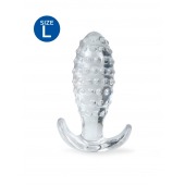 Прозрачная анальная пробка с шишечками - 10 см. - Sex Expert