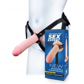 Мужской полый страпон на регулируемых ремешках - 22 см. - Sex Expert - купить с доставкой в Новочебоксарске