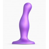 Фиолетовая насадка Strap-On-Me Dildo Plug Curvy size S - Strap-on-me - купить с доставкой в Новочебоксарске