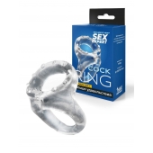 Прозрачное двойное эрекционное кольцо - Sex Expert - в Новочебоксарске купить с доставкой
