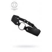 Черный кожаный чокер-ошейник со скруглёнными углами - Pecado - купить с доставкой в Новочебоксарске