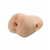 Телесный мастурбатор с вибрацией Double Pounder Vibrating Squeeze Stroker - Pipedream - в Новочебоксарске купить с доставкой