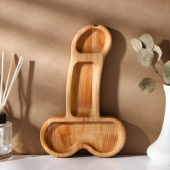 Деревянное блюдо для подачи в форме члена (25 х 16,5 х 1,7 см) - Сима-Ленд - купить с доставкой в Новочебоксарске