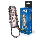 Дымчатая насадка на пенис с выпуклостями - 11 см. - Sex Expert - в Новочебоксарске купить с доставкой